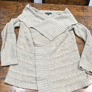 Cozy Beige Cable Knit Sweater